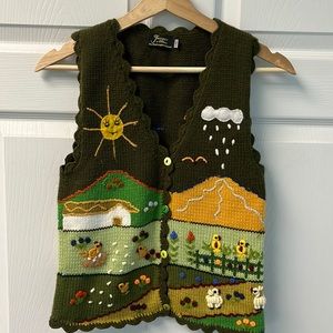 Handmade Peruvian knit vest - girls